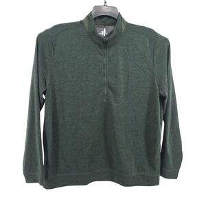 Johnnie-O Reflex Quarter Zip Pullover Mens XL Elm Green Heather Sweater Preppy